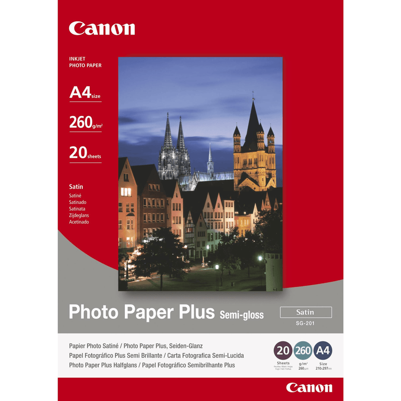 Canon Plus SG-201 A4 Semi-Gloss Photo Paper 1686B021