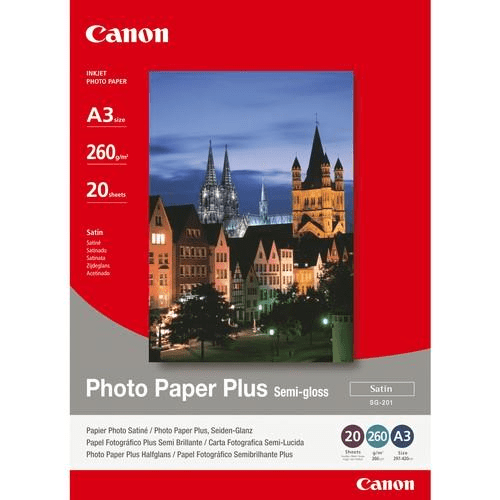 Canon SG-201 Semi-Gloss Photo Paper Plus A3 - 20 Sheets 1686B026