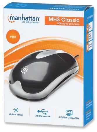 Manhattan Mh3 Classic Optical Desktop Mouse 177016