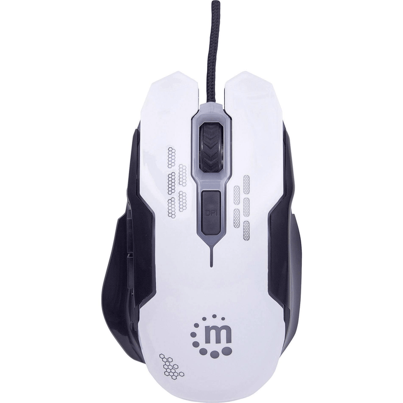 Manhattan Wired Optical Gaming Mouse White 179232