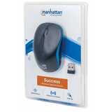 Manhattan Success Wireless Mouse Black/Blue 1000dpi 2.4Ghz up to 10m USB Optical 179416