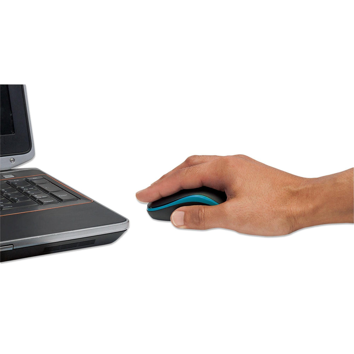 Manhattan Success Wireless Mouse Black/Blue 1000dpi 2.4Ghz up to 10m USB Optical 179416