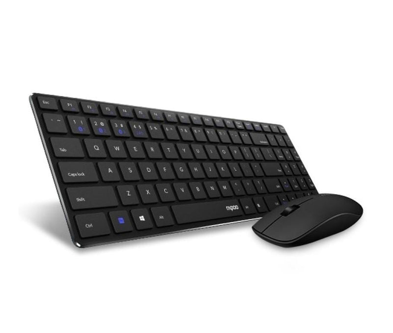 Rapoo 9300M Multi-mode Wireless Ultra-slim Keyboard and Mouse Combo Black 18484