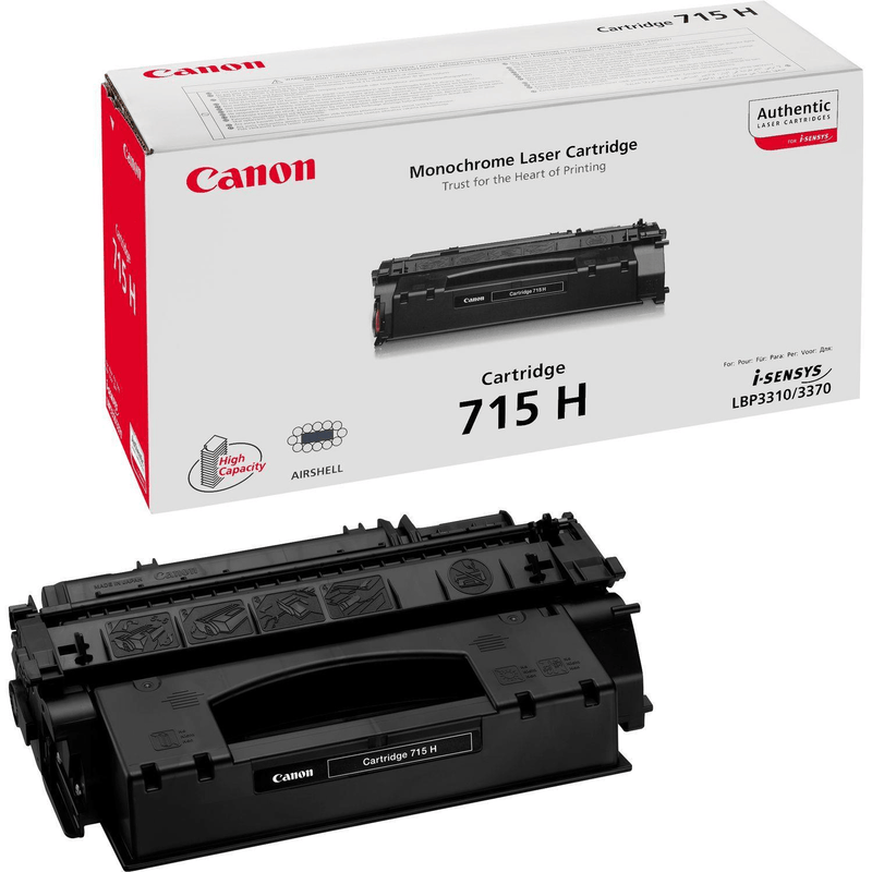 Canon 715H Black Toner Cartridge 7,000 Pages Original 1976B002 Single-pack