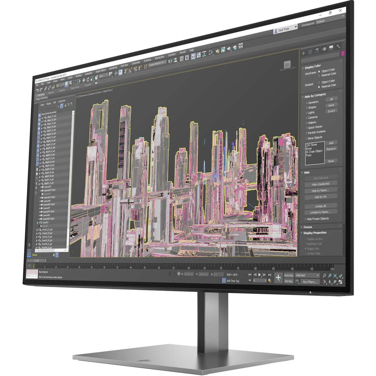 HP Z27u G3 27-inch 2560 x 1440p QHD 16:9 60Hz 5ms IPS LED Monitor 1B9X2AA