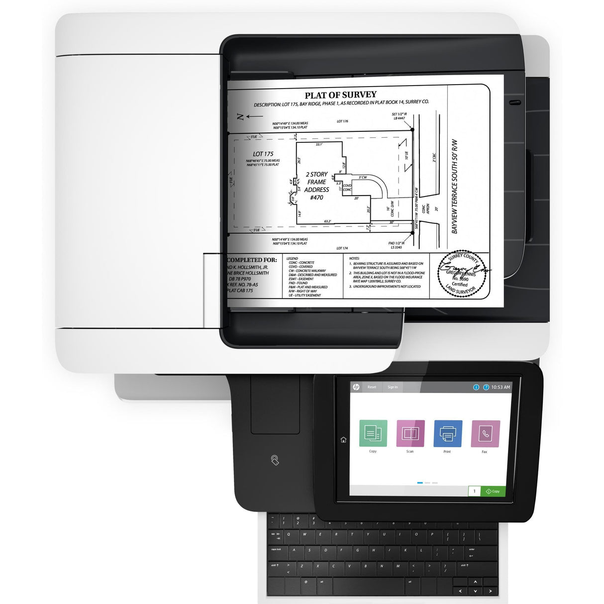 HP LaserJet Enterprise Flow M528z A4 Multifunction Mono Laser Home & Office Printer 1PV67A
