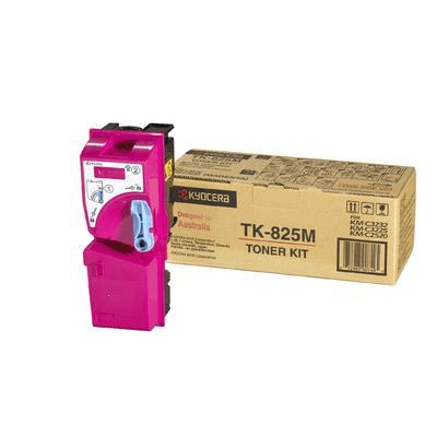 Kyocera TK-825M Magenta Toner Kit Cartridge 7,000 Pages Original 1T02FZBEU0 Single-pack
