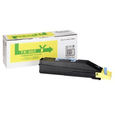 Kyocera TK-865Y Yellow Toner Kit Cartridge 12,000 Pages Original 1T02JZAEU0 Single-pack