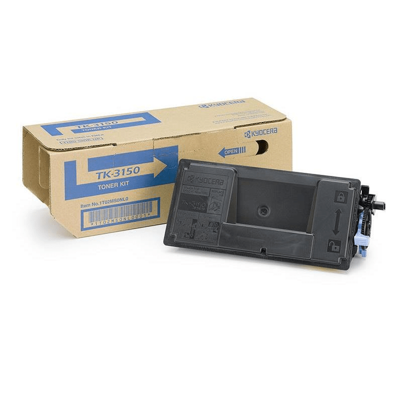 Kyocera TK-3150 Black Toner Kit Cartridge 14,500 Pages Original 1T02NX0NL0 Single-pack