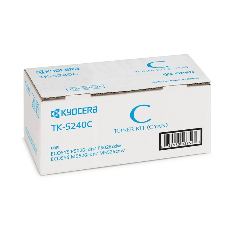 Kyocera TK-5240C Cyan Toner Kit Cartridge 3,000 Pages Original 1T02R7CNL0 Single-pack