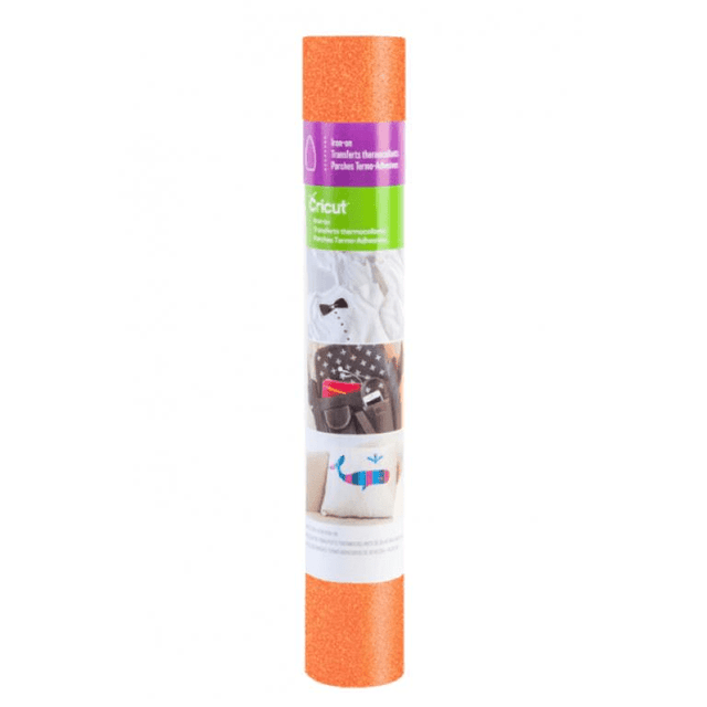Cricut Glitter Iron-On 30.48x48.26cm Fluorescent Orange 2003260