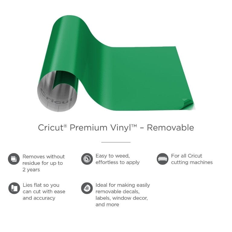 Cricut Premium Vinyl 30x122cm 1-sheet Green Removable 2004312