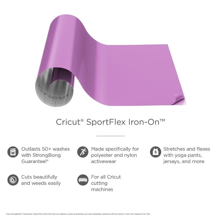 Cricut Sportflex Iron-On 30x61cm 1-sheet Lilac 2004442