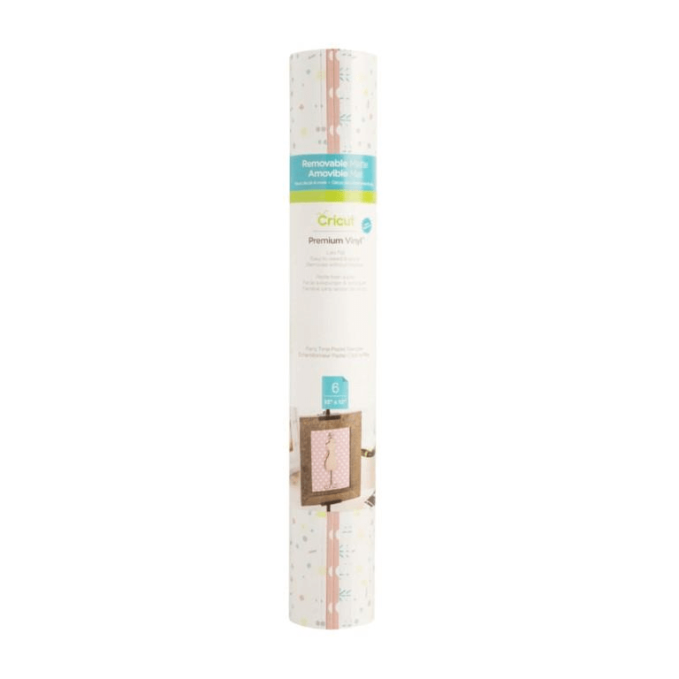 Cricut Premium Vinyl Patterned Removable Sampler 30x30cm 6-sheet Party Time Pastel 2004611