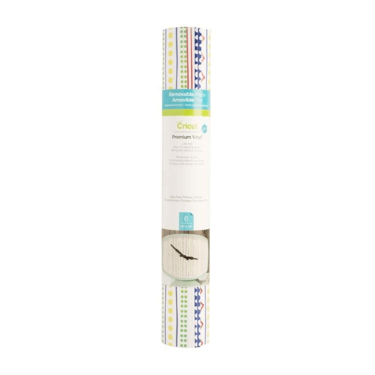 Cricut Premium Vinyl Patterned Removable Sampler 30x30cm 6-sheet Ditsy Dots Primary 2004614