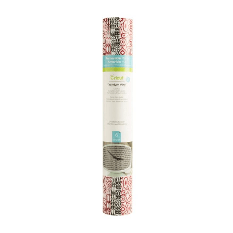 Cricut Premium Vinyl Patterned Removable Sampler 30x30cm 6-sheet Decadence 2004623