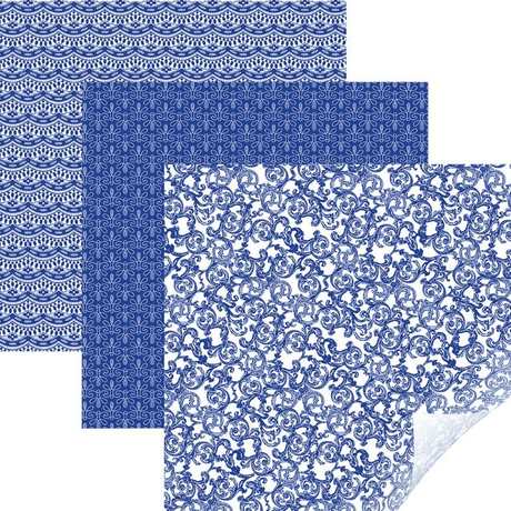 Cricut Patterned Iron-On Sampler 30x43cm 3-sheet Filigree Blue 2004910