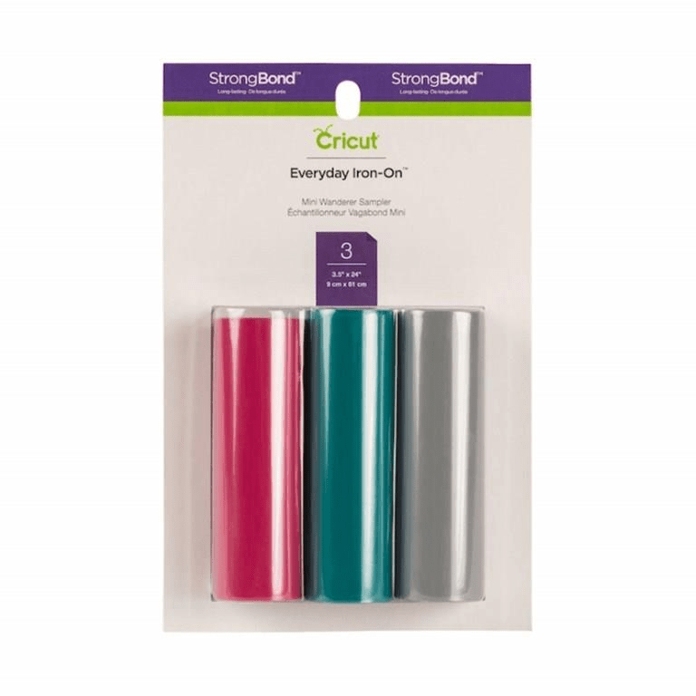 Cricut Everyday Iron-On Vinyl 9x61cm 3-sheet Mini Sampler Wanderer 2006233