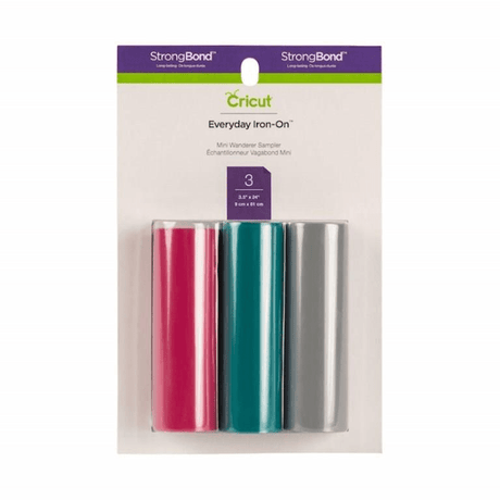 Cricut Everyday Iron-On Vinyl 9x61cm 3-sheet Mini Sampler Wanderer 2006233