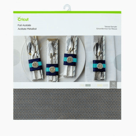 Cricut Foil Acetate Sampler 30.5x30.5cm 16-sheets Tailored 2006310