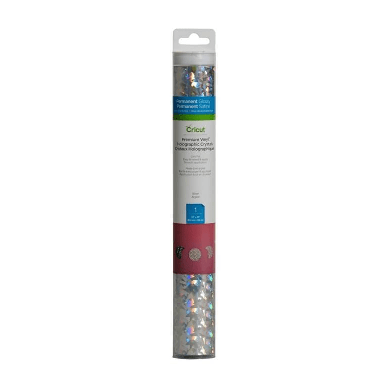 Cricut Premium Vinyl Holographic Crystals 30x122cm 1-sheet Silver 2006532