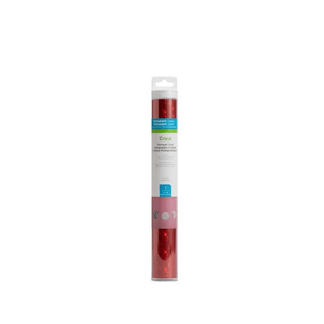 Cricut Premium Vinyl Permanent Holographic Crystals 30.5x122cm True Red 2006536