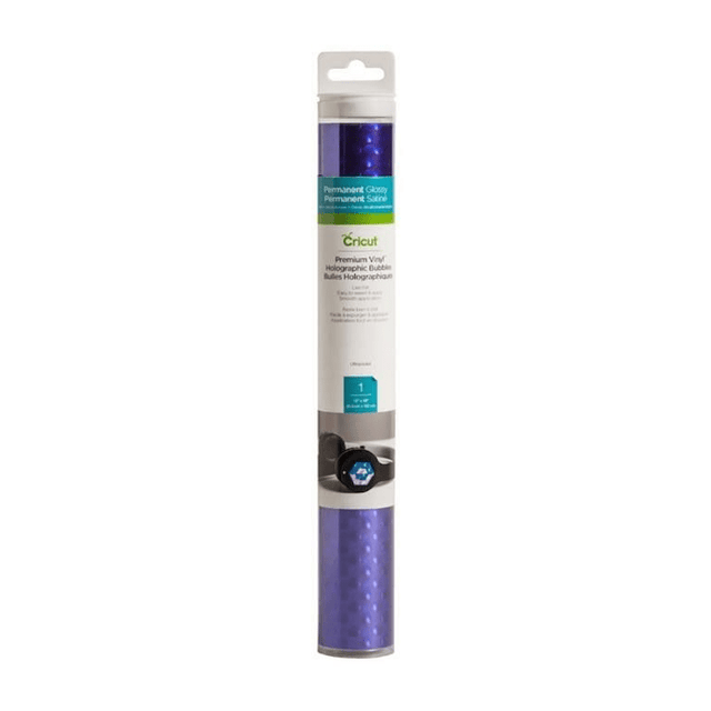 Cricut Premium Vinyl Holographic Bubbles 30x122cm 1-sheet Ultraviolet 2006548