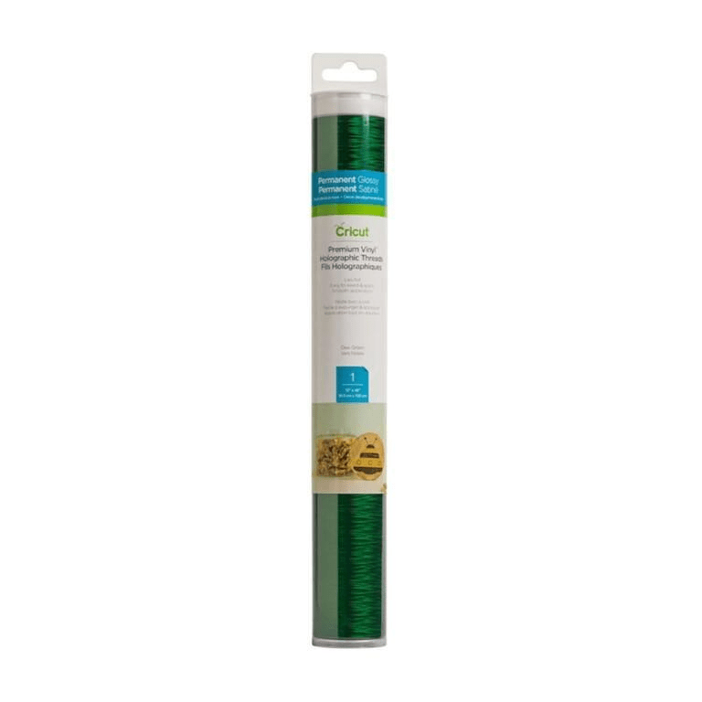Cricut Premium Holographic threads Vinyl Permanent 30.5x122cm True Green 2006967