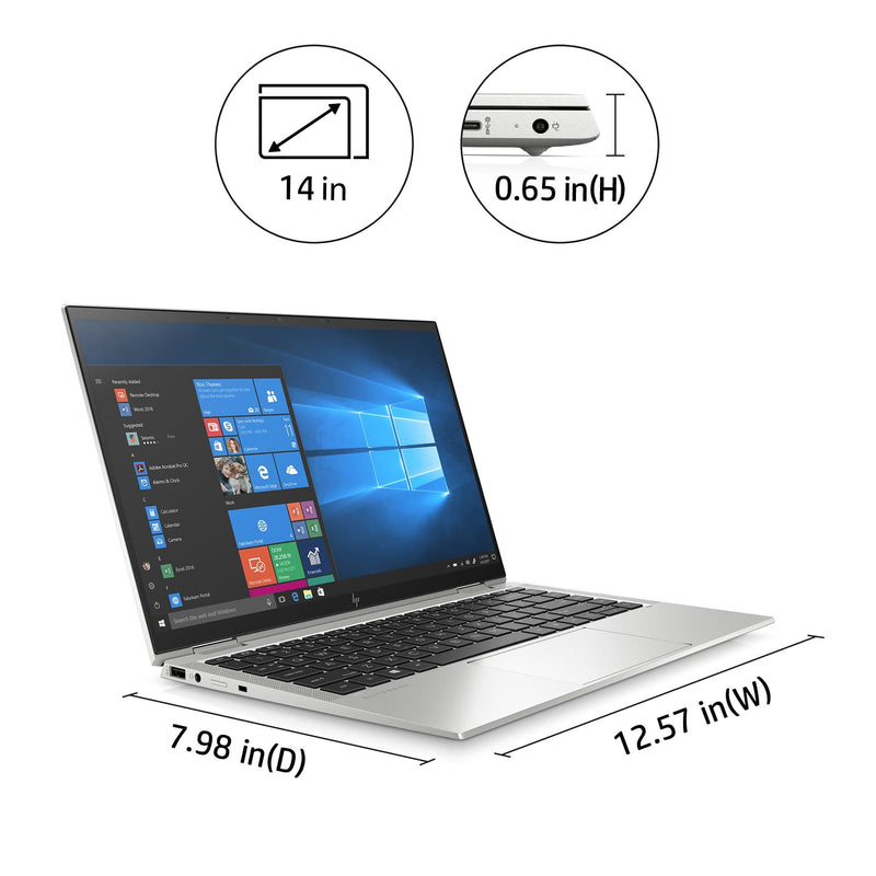 HP EliteBook x360 1040 G7 LPDDR4-SDRAM Hybrid (2-in-1) 35.6 cm (14") 1920 x 1080 pixels Touchscreen 10th gen Intel® Core™ i7 16 GB 512 GB SSD Wi-Fi 6 (802.11ax) Windows 10 Pro Silver