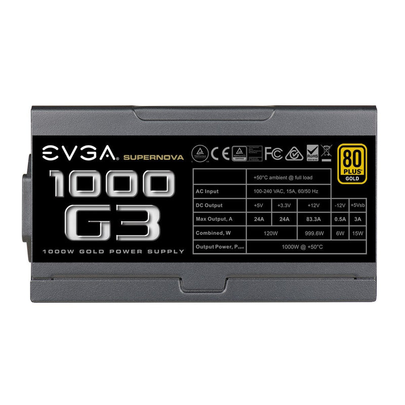 EVGA SuperNOVA 1000 G3 80 PLUS Gold 1000W 24-pin ATX Black Power Supply 220-G3-1000-X1