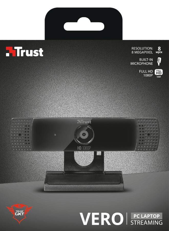 Trust GXT 1160 Webcam 8 MP 1920 x 1080 Pixels USB 2.0 Black 22397