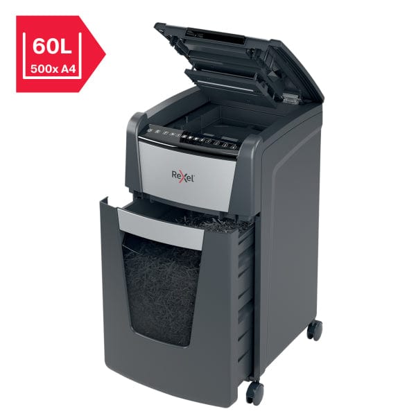 Rexel Optimum Auto Feed+ 300 Sheet Automatic Cross Cut P4 Paper Shredder