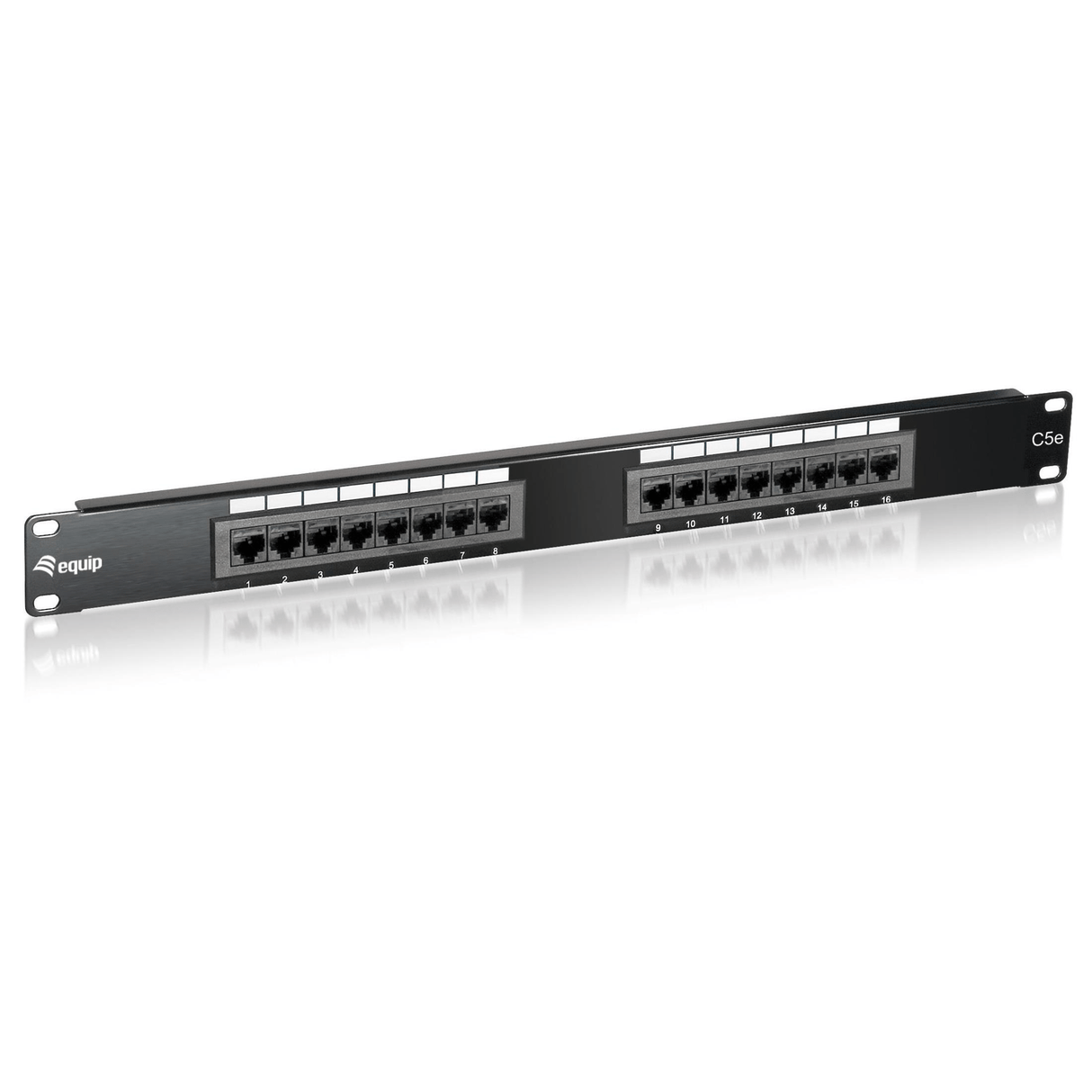 Equip Premium 16-port CAT5e Unshielded Patch Panel Black 235316