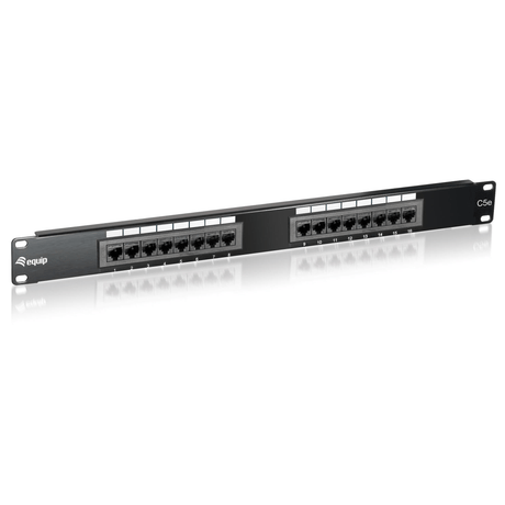 Equip Premium 16-port CAT5e Unshielded Patch Panel Black 235316