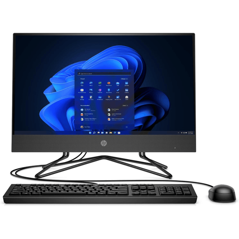 HP 200 G4 21.5-inch FHD All-in-One PC - Intel Core i5-10210U 256GB SSD 8GB RAM Windows 11 Pro Black 2Z362EA