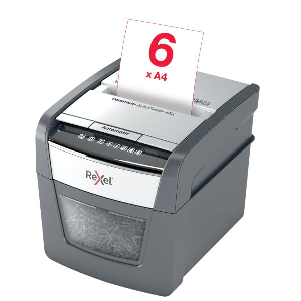 Rexel Optimum Auto Feed+ 45 Sheet Automatic Cross Cut P4 Paper Shredder