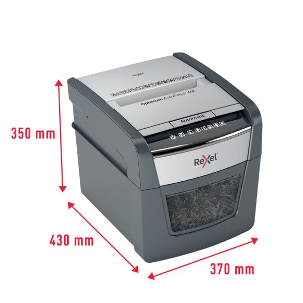 Rexel Optimum Auto Feed+ 45 Sheet Automatic Cross Cut P4 Paper Shredder