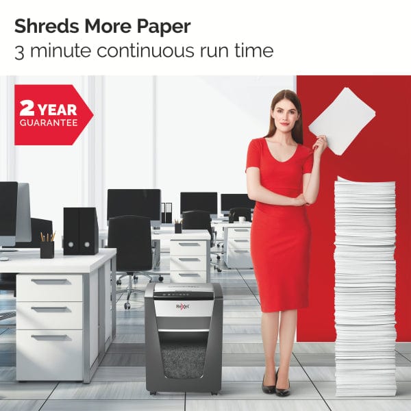 Rexel Momentum X308 P3 Cross Cut 8 Sheet Paper Shredder, 15L Bin