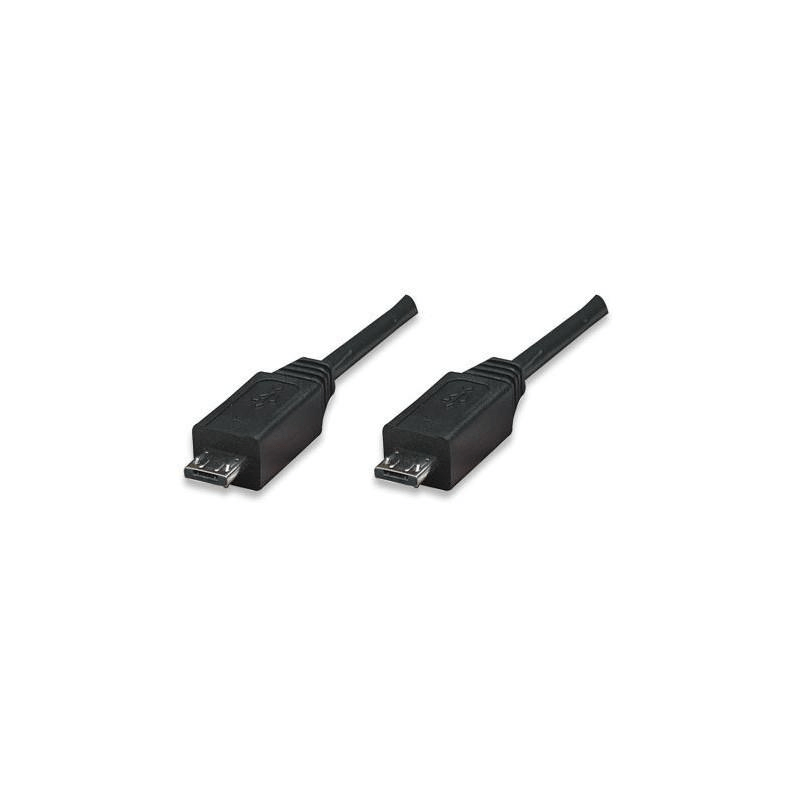 Manhattan 307482 1m Micro USB A Male to USB Micro A Male