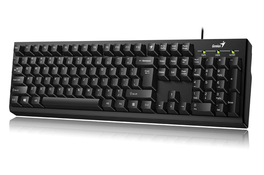 Genius smart kb-100 črna tipkovnica sprednji kotni pogled