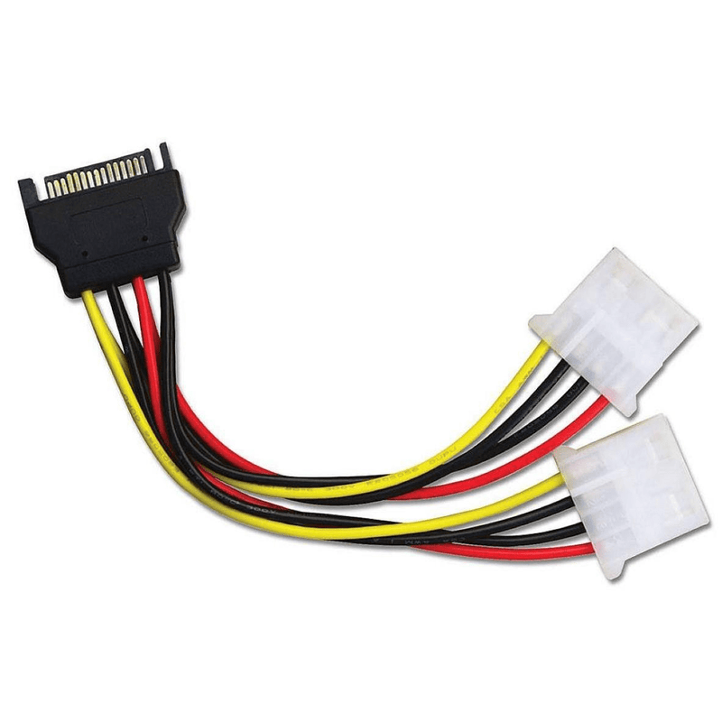 Lindy 15cm SATA Male to Y MOLEX Splitter Power Adapter Cable 33288
