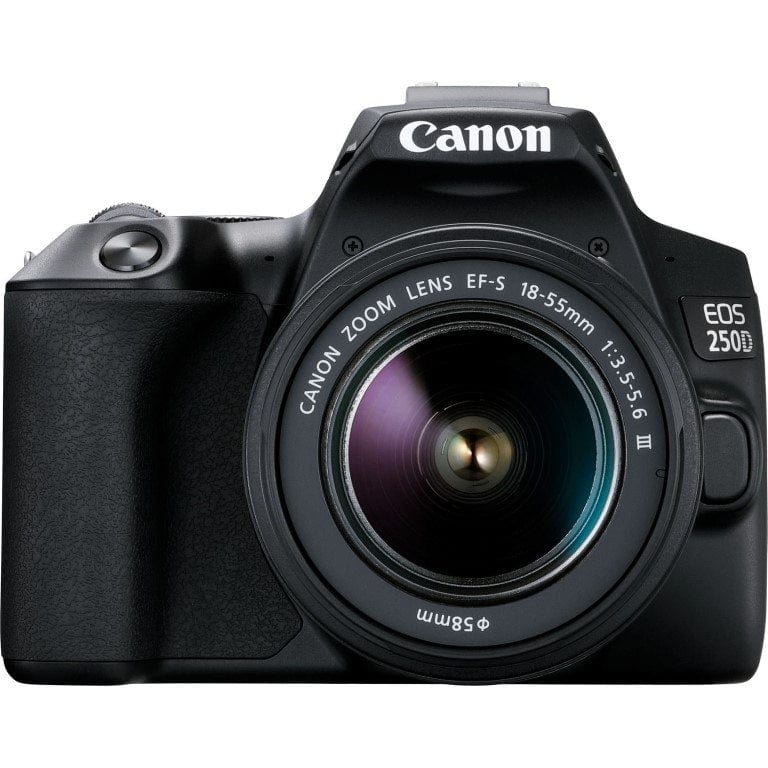 Canon EOS 250D + EF-S 18-55mm III + SB130 SLR Camera Kit 24.1 MP Black 3454C010
