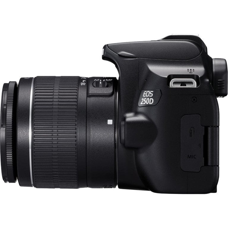 Canon EOS 250D + EF-S 18-55mm III + SB130 SLR Camera Kit 24.1 MP Black 3454C010