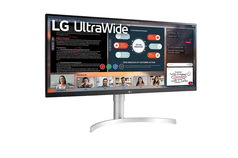 LG 34WN650-W LED display 86.4 cm (34") 2560 x 1080 pixels UltraWide Full HD White