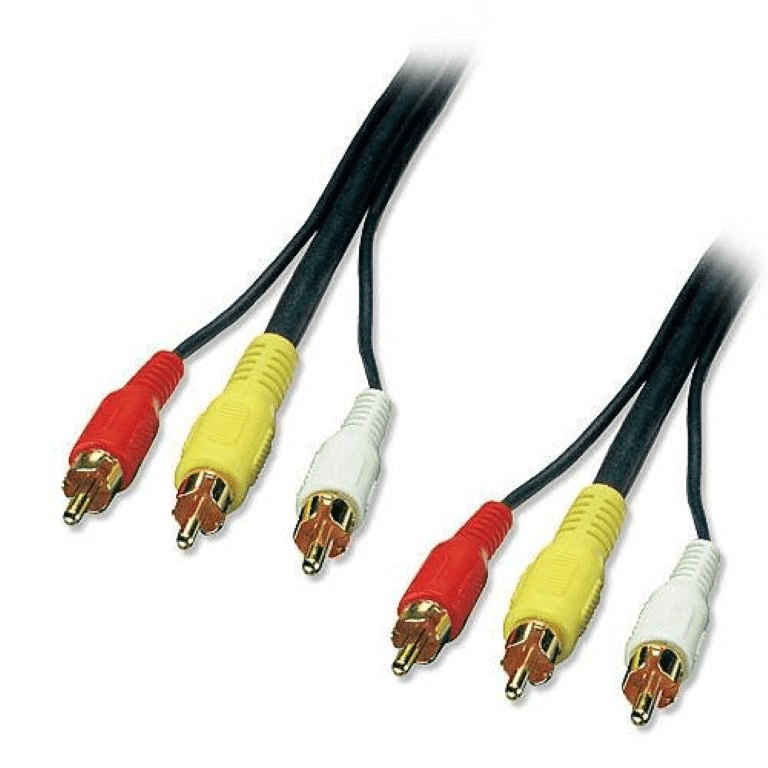 Lindy 10m 3RCA-to-3RCA Cable AV Composite Video X RCA Black 35544