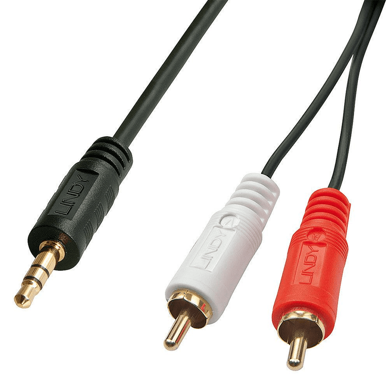 Lindy 1m 5mm Premium Audio Cable 2x Phono-3 35680