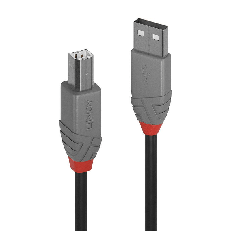 Lindy 3m Anthra Line USB 2.0 Type A to B Cable 36674