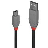 Lindy 5m Anthra Line USB 2.0 Type A to Mini-B Cable 36725