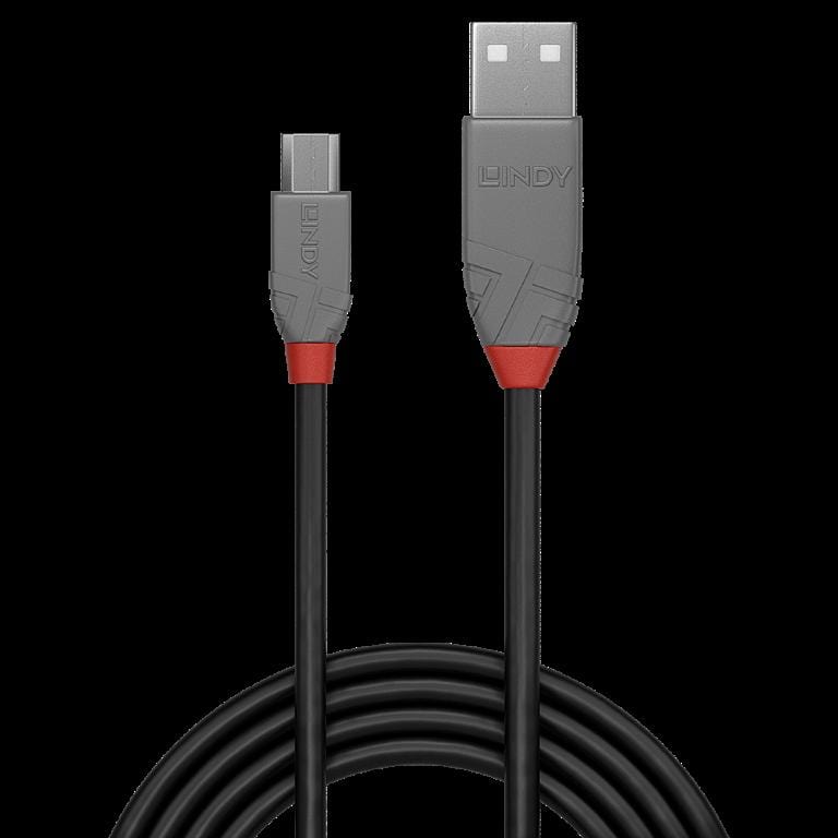 Lindy 5m Anthra Line USB 2.0 Type A to Micro-B Cable 36735