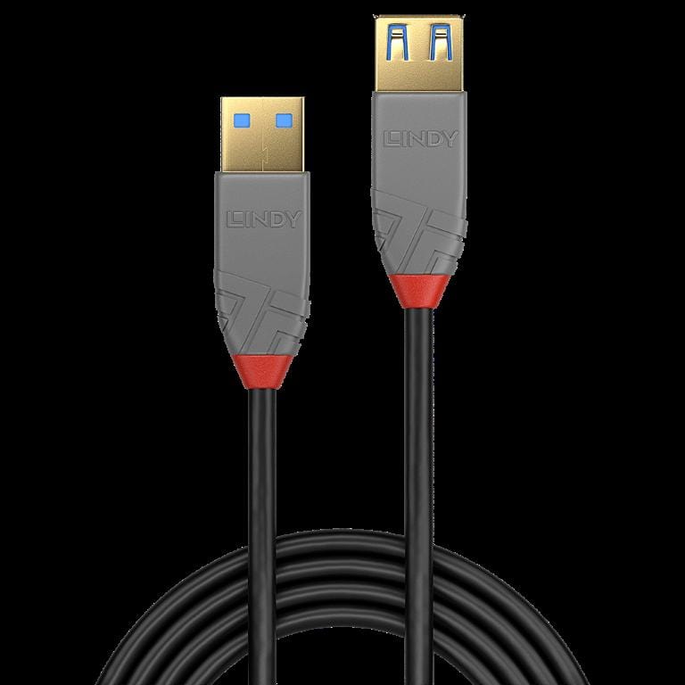 Lindy 50cm Anthra Line 5Gbps USB 3.2 Type A Extension Cable 36760